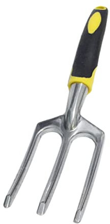 Kisangel Rastrillo De Mano Pequeño para Jardinería Tenedor para Plantar Flores Vegetales Macetas Plantas Bonsáis Mango Resistente De Acero Inoxidable Cómodo para Espacios Reducidos.