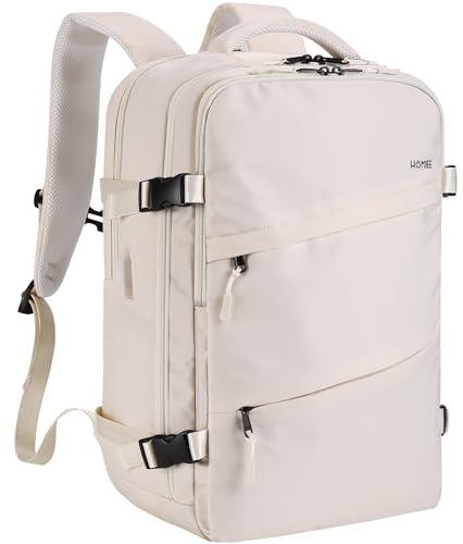 HOMIEE Reseryggsäck 40 L Ryggsäck Herr Laptop Ryggsäck 17,3 tum Stor Kapacitet Flygplan Ryggsäck Handbagage Vattentät Ryggsäckar Män Arbete Resor Universitet Skolan
