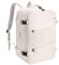 HOMIEE Reiserucksack Damen, 40L Flugzeug Handgepäck Rucksack Lufthansa, 17 Zoll Laptop Rucksack für Arbeit Schule Reise, Casual Daypack Schultasche, Kabinengröße Beige