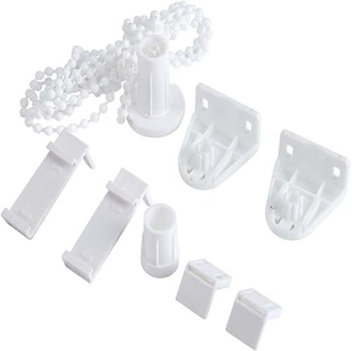 Staffa per Tende a Rullo Finestra, Kit di Riparazione per Tende a Rullo da 17mm Set Ricambi Tenda a Rullo Staffe di Ricambio in Plastica Tenda a Rullo per Tende Oscuranti Senza Foratura (Bianco)