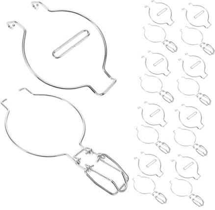 12 hebillas selladas de acero inoxidable con diseño único de resorte para tarros de vidrio herméticos, evita el deterioro y fugas de alimentos