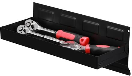 Mayouko Magnetic Tool Tray 12x4.5x1.25, Parts Organizer for Cabinets, Boxes, Chest, Garage Magnetic Side Toolbox Holder Shelf