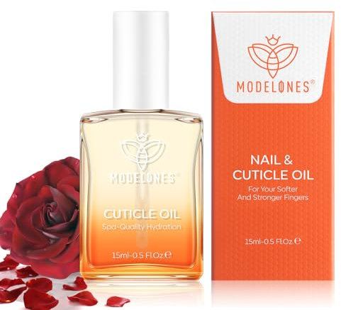 Modelones Huile Cuticules Ongles, 15ml Nail Huile de Cuticule, Nourrissante Avec Vitamines, Hydratante et Régénérante Pour les Cuticules des Mains et des Pieds Huiles pour Cuticules
