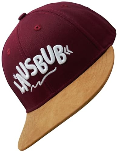 Bexxwell Kinder Snapback Cap Lausbub (Junior, Kids, optimale Passform, Kappe, Unisex) (DE/NL/SE/PL, Alter, Einheitsgröße, Einheitsgröße, Rot)