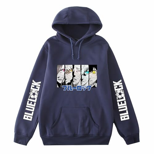 Charous Anime BLUE LOCK Cartoon Print Hoodie,2025 Year Unisex Sweatshirts Used for Manga BLUE-LOCK Fans Cosplay Gift