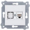 EXEN - Einzelne Netzwerkdose Cat. 6 Unterputz Weiß - 1 RJ45 Port - All-in-One Kompatibel mit Serien KARELL/ODAK/COMFORT - 253/01E