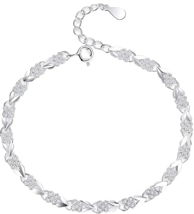Générique Presentfraser pärlringar för tonåringar flickor geometrisk armband hummer klämma fyra hjärta formade armband pärlor ringar