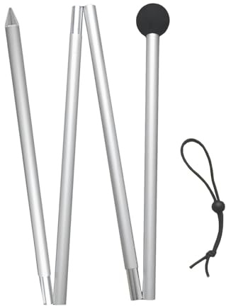 KiBcsLic Tent Poles Canopy Rods Outdoor Camping Poles Replacement Brackets 1.6M/2M Gardening Shelter Hiking Preassembled Tarp Pole, 1.6M Pointed tip