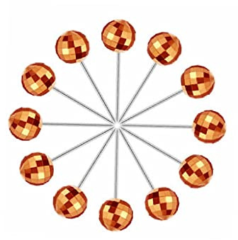100pcs punaises à tête Ronde en Plastique punaises à tête de Carte punaises à Dessin punaises de Carte pour Tableau à épingles punaises (Or KC)