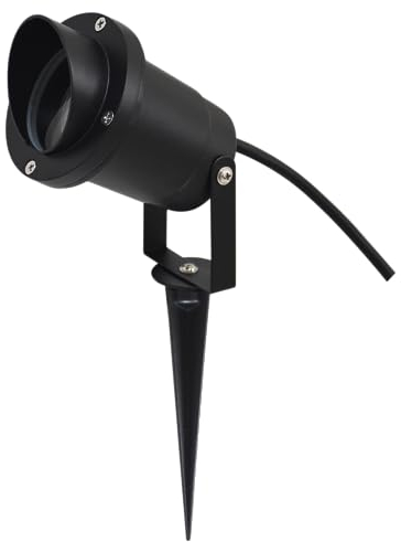 REV Gartenbeleuchtung - Gehäuse IP65 aus Aluminium, Wegeleuchte außen schwenkbar. 230lm, 3W, Kabel 1,5m, H:34cm, Schwarz L400