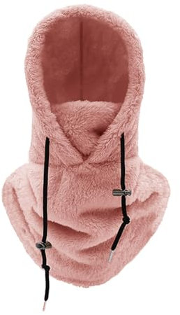 Cálida felpa Ciclismo Capucha Polar a prueba de viento Máscara de esquí para pasamontañas Ciclismo Bufanda Invierno Señoras Ropa de esquí Señoras Bufanda Moto Pasamontañas Invierno, D, Talla única