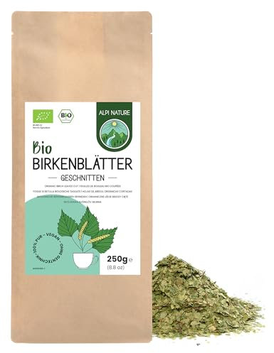 Alpi Nature Birkenblättertee BIO 250g, Birkentee, Birkenblätter geschnitten, Birken Tee lose