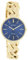 Oozoo Vintage Damen Uhr Gold/Blau | Armbanduhr Damen mit Metall Chunky Armband | Moderne Uhr für Frauen | Edle Analog Damenuhr in rund C20359 (32mm Gehäuse)