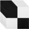 AHAQU 20PCS Floor Tiles Self Adhesive Covers 19.3 ft²/1.8 m², 30x30cm/12x12in Vinyl Floor Tiles, Waterproof Peel and Stick Floor Tiles for Bathroom, Kitchen, Bedroom, Living Room- Black and White