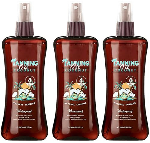 Tanning Oil Spray, Bronzing Tanner Oil, Moisturizing Self Tanning Body Spray, Long Lasting Natural Suntan, Make Your Skin Glowing, Enhances Natural Skin Tone (3)