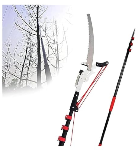 Pole Pruning Saw, Telescopic Tree Pruner, Tree Saw Branch Long Reach Pole Pruning Saw, for Sawing and Shearing(24FT)