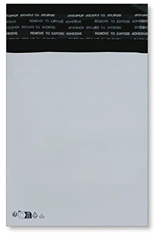 100 Enveloppes plastique A6 C6 pochette d'expédition en plastique blanche opaque A6 120 x 170 mm 50 micron sac livraison opaque 12 x 17 cm Enveloppe envoi fine légère solide inviolable et imperméable