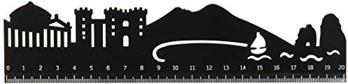 Legami Follow The Skyline - Righello, 20 Cm, Nero (Napoli)