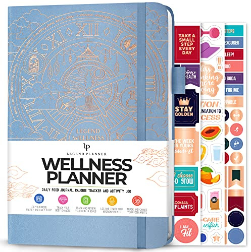 Legend Food Journal, Weight Loss & Meal Tracking Diary 5.8x8.3 Periwinkle