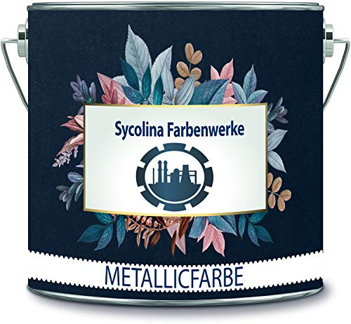 Sycolina Farbenwerke Metallisk färg latexfärg färgglad tvättbar diffusionsförmåga invändig väggfärg i många exklusiva högkvalitativa färger (2 l, rosa metallic)