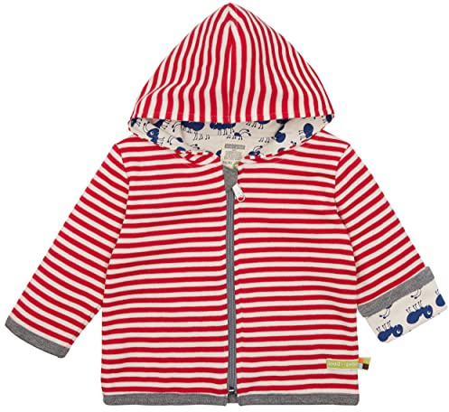 loud + proud unisex babyring, GOTS certifierad vändjacka, Tomat, 62-68