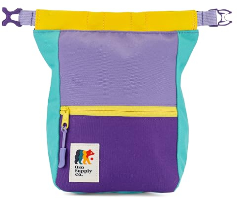 Oso Supply Co - Large Roll Down Bouldering Chalk Bucket (Lavender/Teal/Yellow)