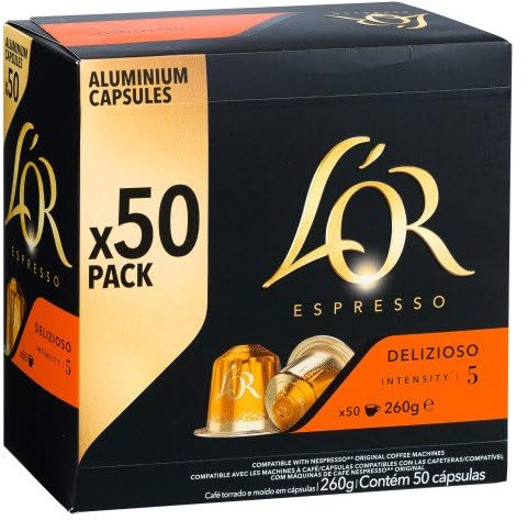 L'OR Espresso Capsules de café delizioso N°5 50 capsules