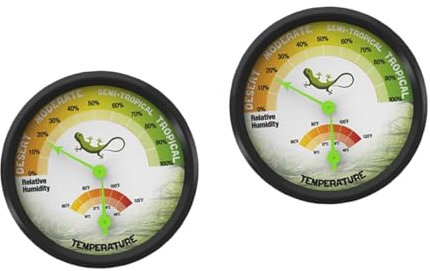 BESPORTBLE 2st Thermometer Und Hygrometer Für Haustiere Gecko-tankthermometer Temperaturmesser Reptilien-terrarien-thermometer Bartagame Panzerzubehör Reptilien-hygrometer Hausbedarf Stk