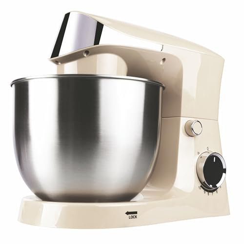Impastatrice planetaria, ciotola rimovibile 5,5L, 10 velocità, 1500W, avorio, Kooper