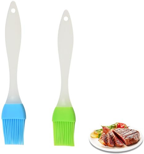 Czdtq 2 Pcs Silicone Pastry Basting Brushes, Oil Brush for Cooking, Baking, Grilling