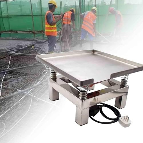 IEOWY Table vibrante pour béton, Petite Table vibrante en Acier Inoxydable, Vibration et compactage, pour l'industrie de la Construction (35 * 35 cm 110 V)