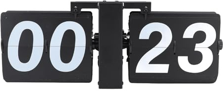 BSTCAR Digital Flip Down Clock, Retro Internal Gear Mechanical Clock, Automatic Tabletop Flip Clock for Home/Office/Room/Study