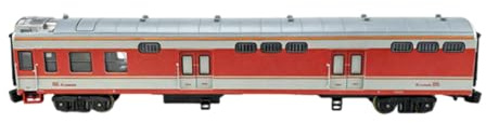 Folpus Modello Vagone Bagagli Treno Oggetto da Collezione Carrozza Ferroviaria da Tavolo con Ganci E Bogie Apribili Realismo in Pp Adatto a Scena Miniatura S, Rosso