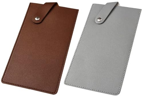 CALFOVERA 2 Pezzo 2 Colori Fodero per Coltello da Macellaio in Pelle PU Impermeabile Ampia Copertura per Mannaia da Carne Custodia Universale in Pelle Resistente Protezione Forbici Chef Protezione De