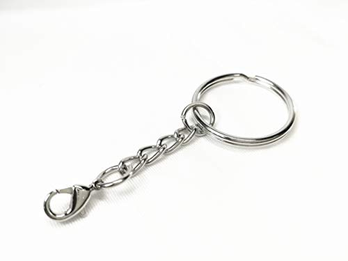 Anello portachiavi con moschettone, Key Chain Parts, 25mm 50 pcs