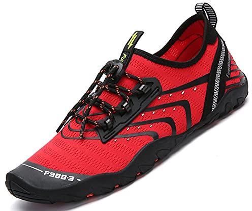 SAGUARO Water Shoes for Women Men Quick Drying Wet Beach Aqua Shoes for Swim Sea Surfing Diving Sailing Pool DarkRed 43 EU/9 UK