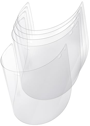 SAFE HANDLER Replacement Face Shields – Clear Polycarbonate Visor, 5 Pack