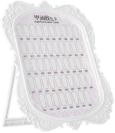 Espositore per unghie in plastica 48 colori Espositore per smalto per unghie Carta per gel per unghie Pratica per manicure Strumento per pratica Espositore per stand Stan
