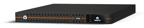 Vertiv Edge, Line-Interactive USV, 1 kVA / 900 W, 230 V, Rack-Mount, 1U, Schwarz, 1U / 1HE