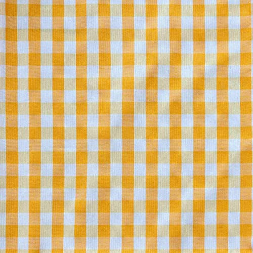 Caritex Tessuto a Quadretti al metraggio Country Altezza 280 cm Z230 Giallo