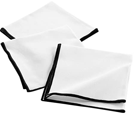 Douceur d'Intérieur, 3 Servietten (40 x 40 cm) Mistraline, weiß, recycelte Baumwolle