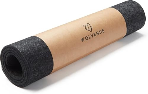 Wolvende Premium Felt Desk Mat | Small 12 x 27.5 Multifunctional Desk Pad for Home Office | Dark Gray