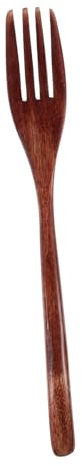Hoement Wooden Kitchen Utensil Handle Fork Mixing Fork for Salad Cooking and Serving Wooden Kitchen Tool for Home Use