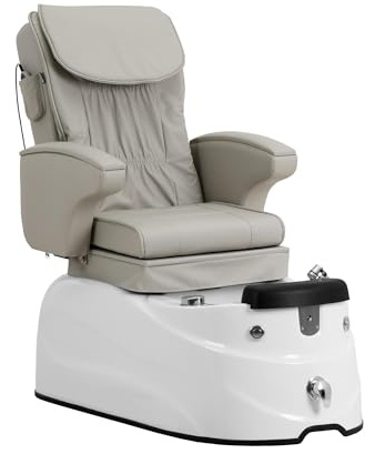 Physa Fauteuil pédicure électrique avec Bain de Pieds éclairé et Fonction de Massage 105 W 150 kg Beige - Fauteuil esthétique Chaise pédicure Siège pédicure