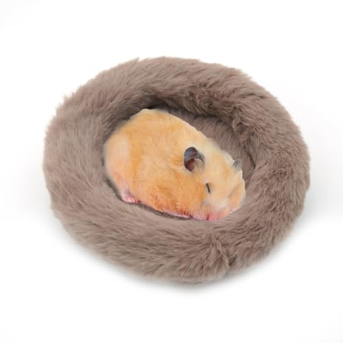 DONGKER Letto per Criceti Inverno, 5,5 Lettino Morbido in Peluche per Piccoli Animali, Nido Caldo per Criceto, Porcellini India, Cincillà, Scoiattolo, Riccio