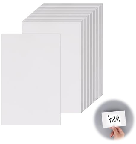 100 Pcs Blank Card Paper Postcard, A6 White, 350gsm, White Blank Postcards for DIY, Craft Projects, Individual Design