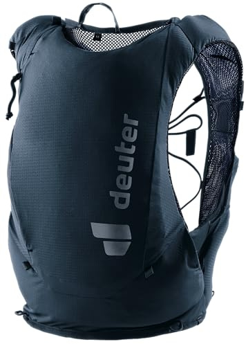 Deuter Traick 5 Unisex Trail Running & Hydration Vest for Minimalist High-Performance Trail Runs, 5 Liter - Small - Black
