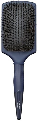 Fromm Professional Intuition Glosser Smooth & Glossy Boar Bristle Paddle Brush in Navy, Detangles, Smoothes, and Massages Scalp to Distribute Oils for Shiny Healthy Hair, Hair Brushes for Women