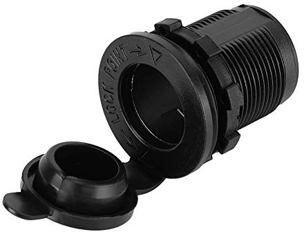 Zócalo del Encendedor de Cigarrillos, Fydun Enchufe de Encendedor de Cigarrillos para Coche Motocicleta 12V / 24V Universal 10A Máx. con Funda Impermeable