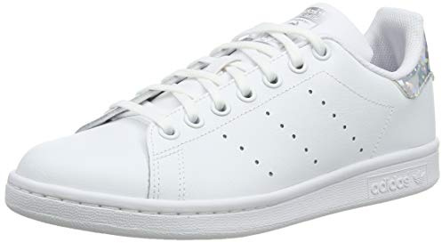 Adidas Stan Smith J, Scarpe da Ginnastica Unisex - Bambini, Ftwr White/Ftwr White/Core Black, 36 2/3 EU
